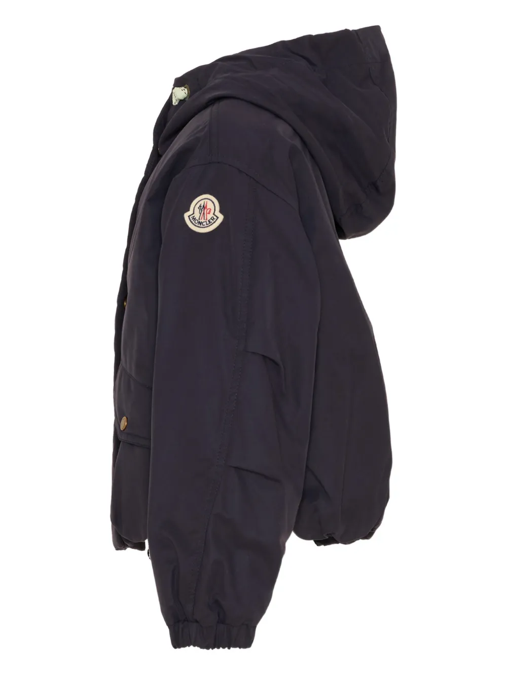 Хлопковая куртка с капюшоном Moncler Enfant, синий — фото 3