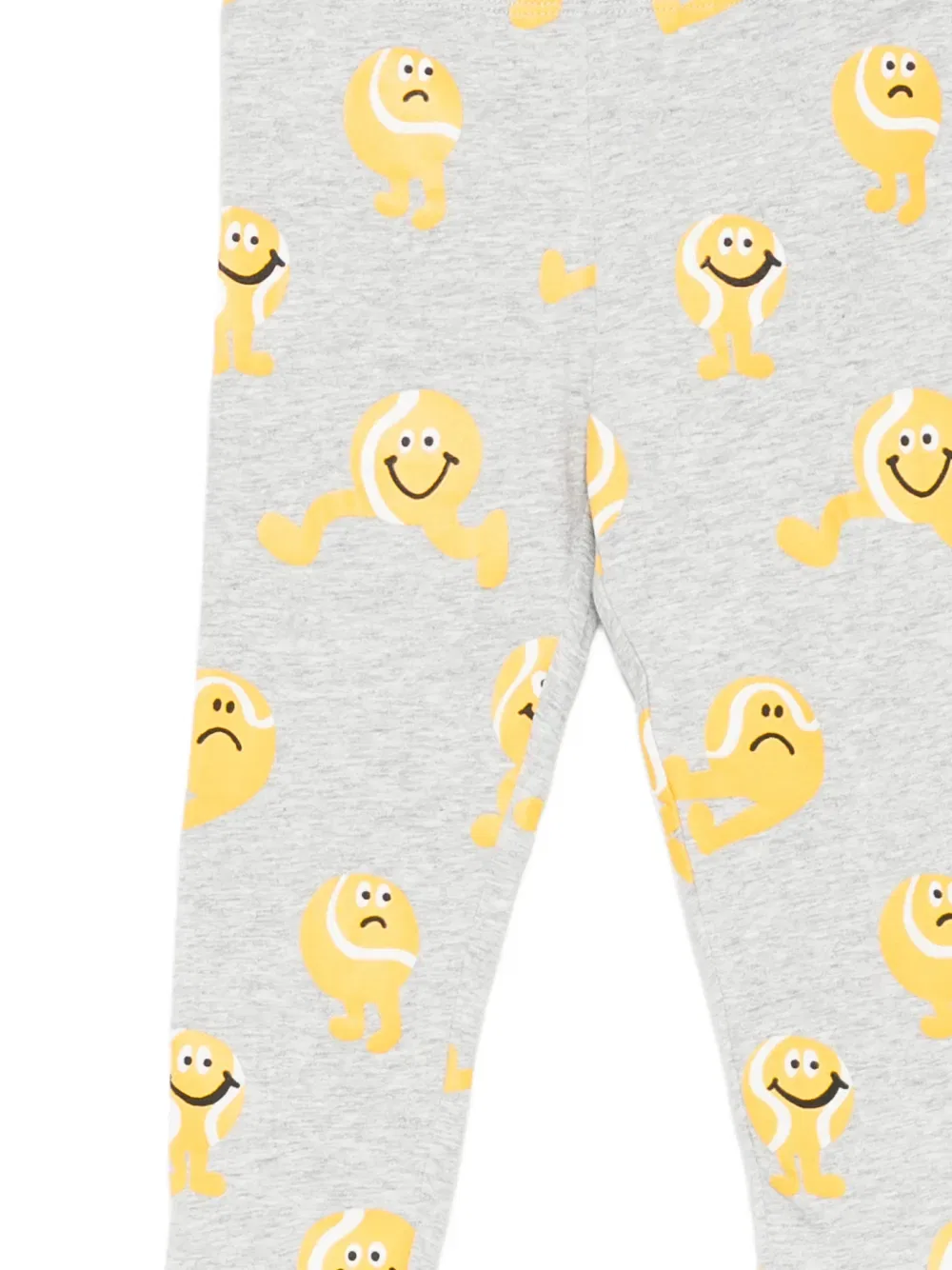 Леггинсы из трикотажа с принтом теннисных мячей Stella Mccartney Kids, серый — фото 3