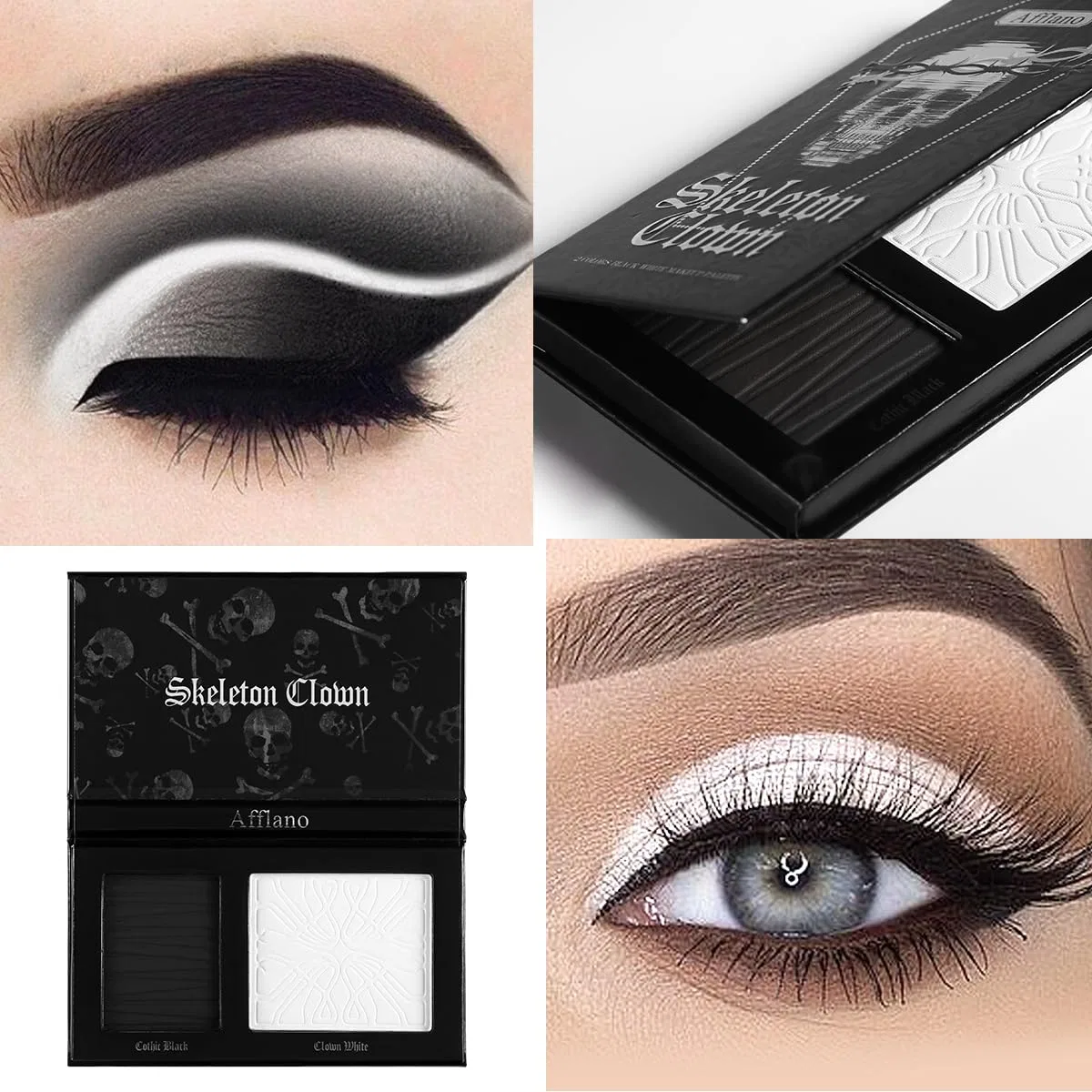 Палетка для макияжа Black and White Gothic Foundation & Eyeshadow Set Cypedo — фото 3