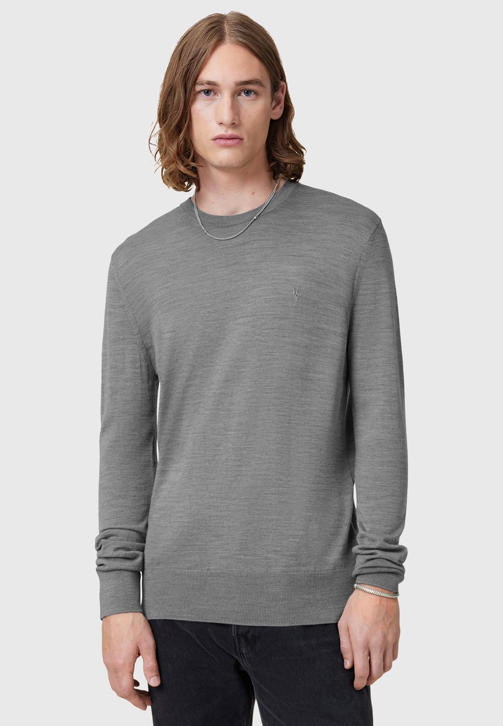 

Джемпер MODE CREW AllSaints, светло-серый