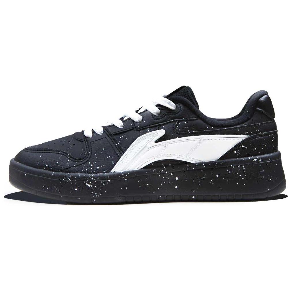 

LINING Yuanbao V2 нескользящие амортизирующие износостойкие низкие кроссовки для скейтбординга мужские black white