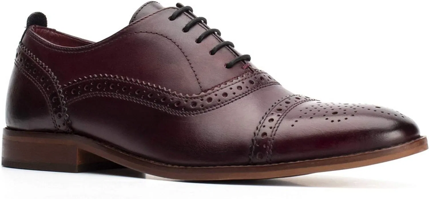 Мужские элегантные туфли Base London Cast Washed, Dunkelrot