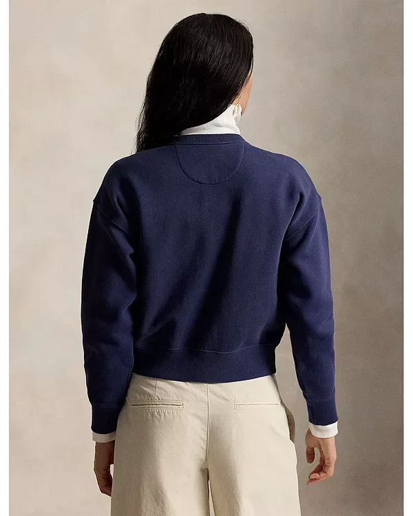 Флисовый кардиган "Янки" Ralph Lauren, Blue — фото 3