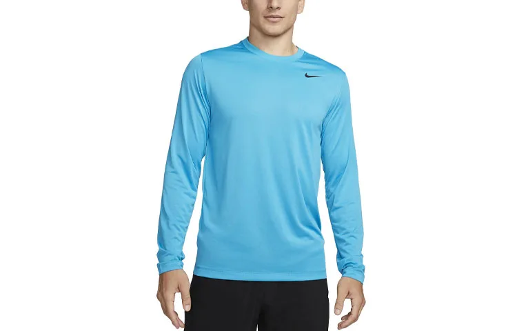 Nike Футболка мужская laser blue с круглым вырезом умеренного прямого кроя