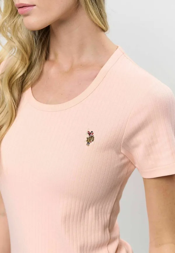Базовая футболка uwcarola U.S. Polo Assn., Impatiens Pink — фото 4