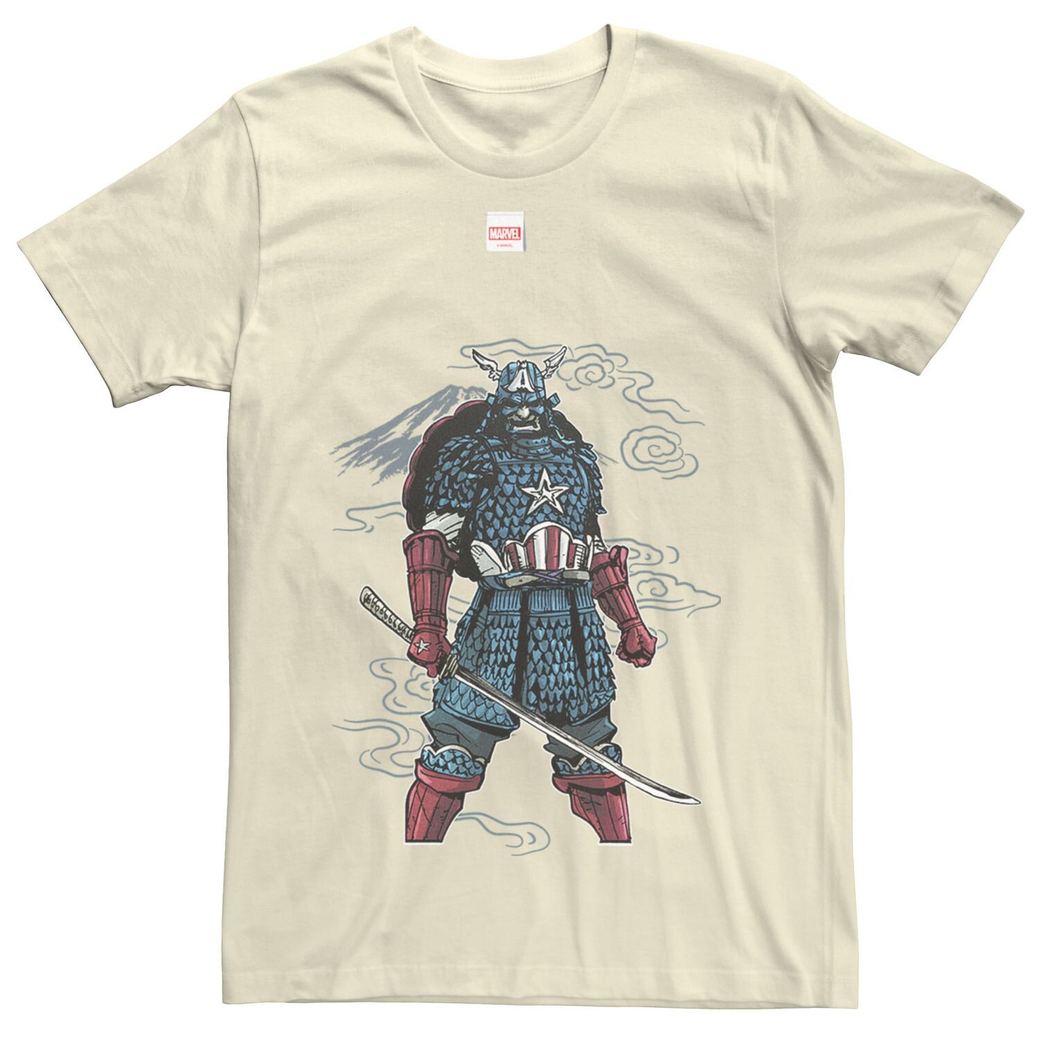 

Мужская футболка с рисунком Капитана Америки Mountain Samurai Marvel