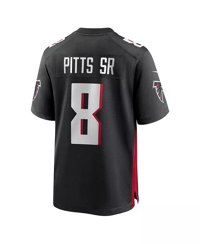 Мужская игровая футболка Atlanta Falcons Team Game черного цвета Kyle Pitts Sr Nike — фото 2