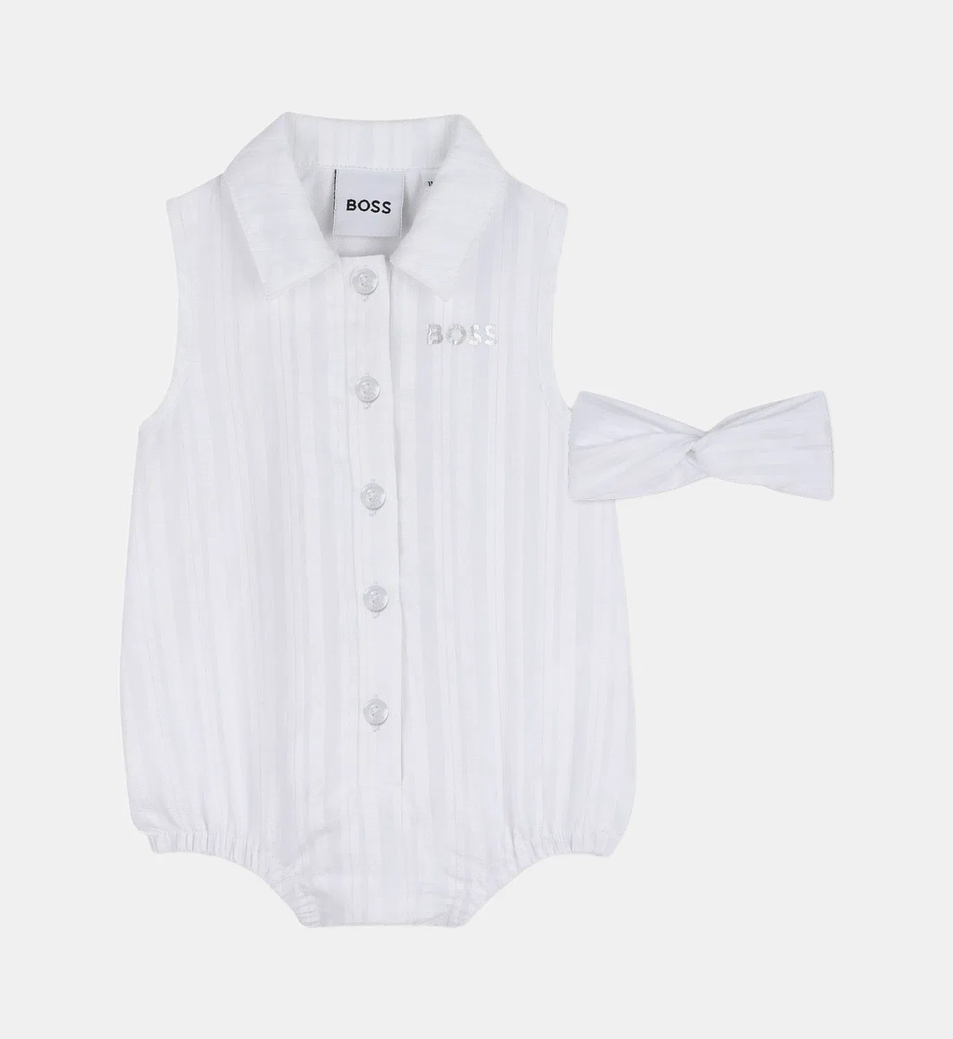 Комплект комбинезон и повязка на голову Boss Kidswear, белый