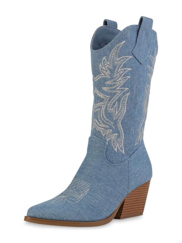 Сапоги VAN HILL Cowboy Ella, цвет hellblau denim