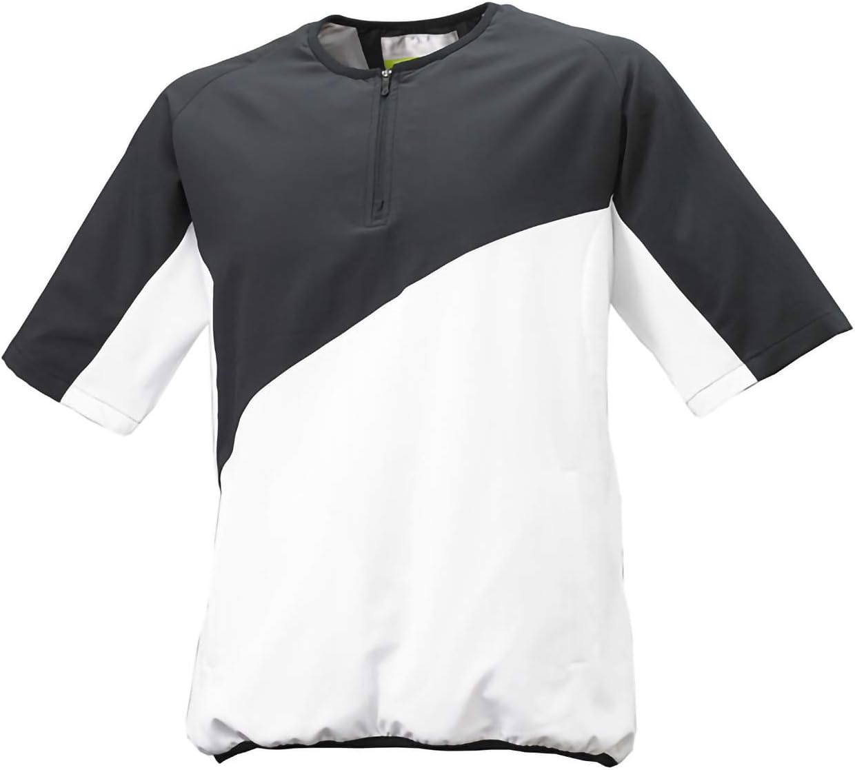 

Мужская бейсбольная футболка SSK с короткой застежкой-молнией до середины груди, для кросс-тренинга, с коротким рукавом, черно-белый