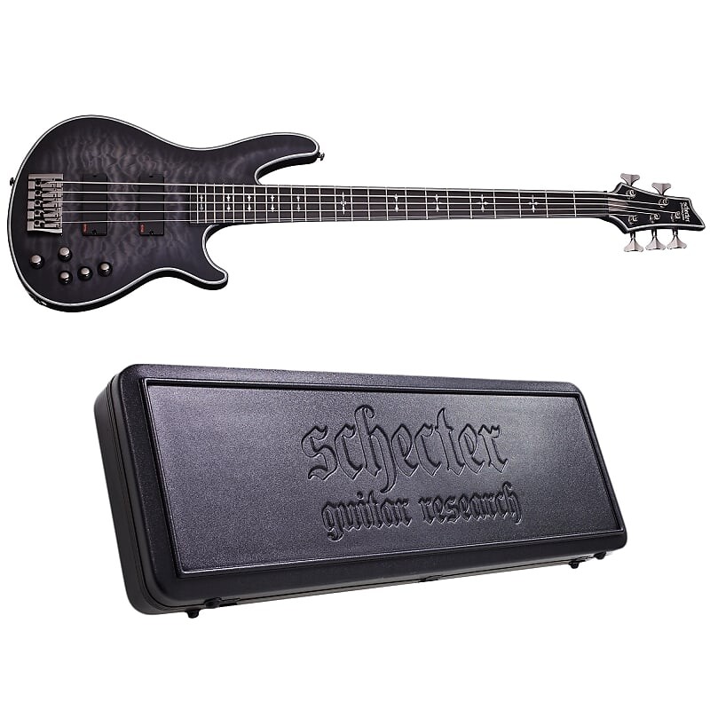 

Басс гитара Schecter Hellraiser Extreme-5 See-Thru Black Satin STBLS 5-String Electric Bass + Hard Case