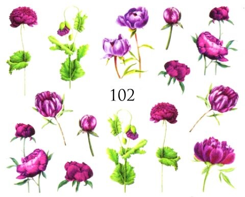 

Водные наклейки для ногтей - №102, Raisin