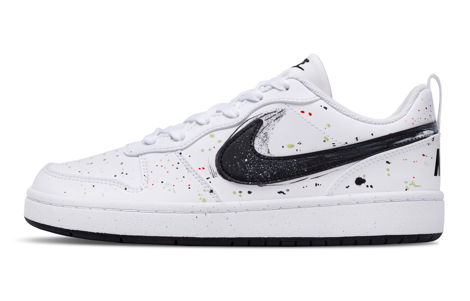 Nike Court Borough Baby's Breath Multicolor Ink Splatter Low top детские скейтбординг кроссовки White — фото 3
