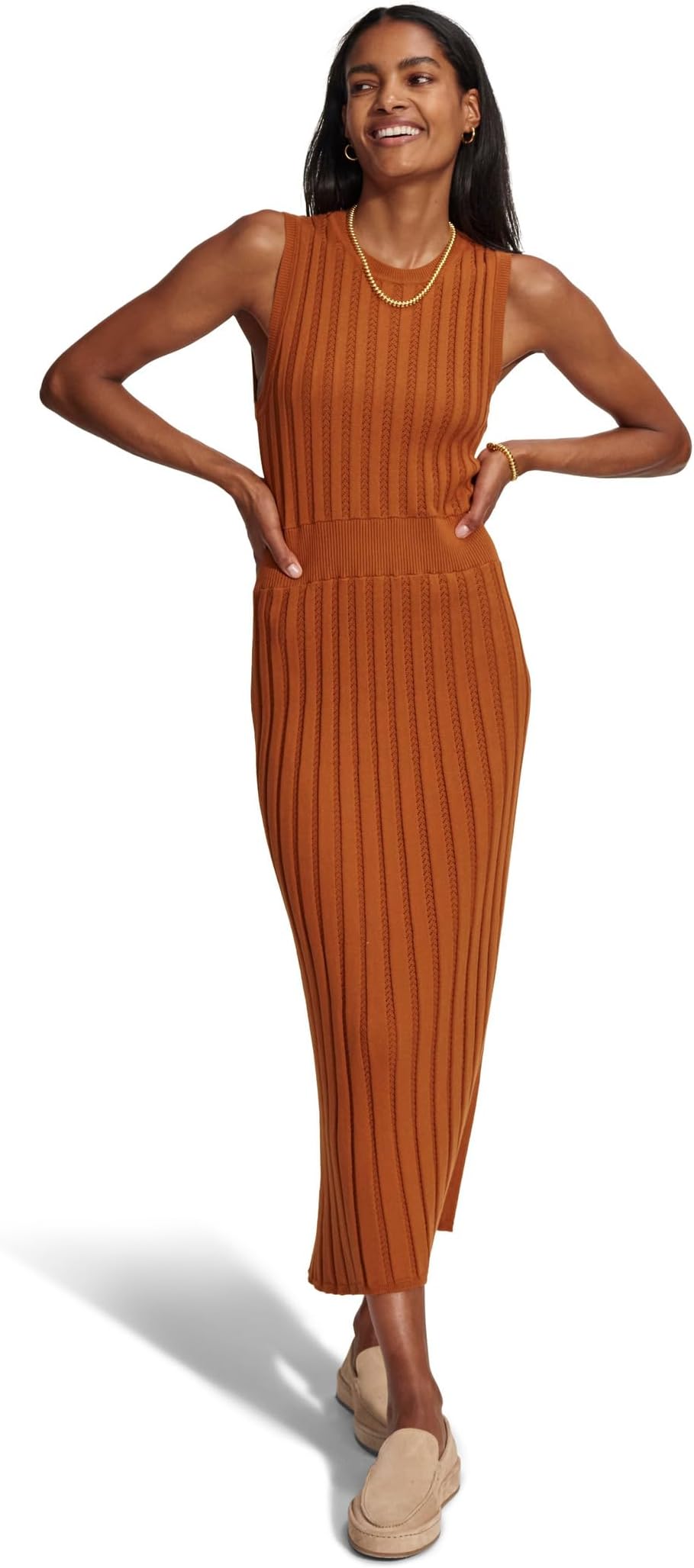 

Платье Varley Florian Knit Dress, цвет Almond
