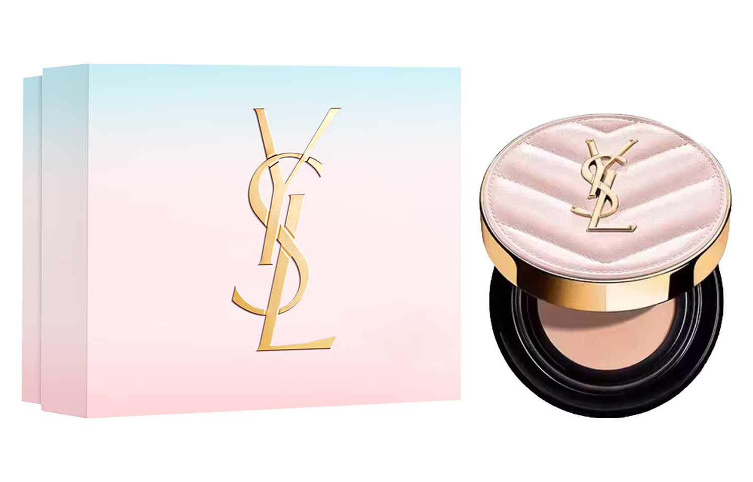 SAINT LAURENT Twilight Daybreak Limited Bright Pink светлые воздушные подушечки увлажняющие осветляющие тон кожи Natural 12g — фото 3