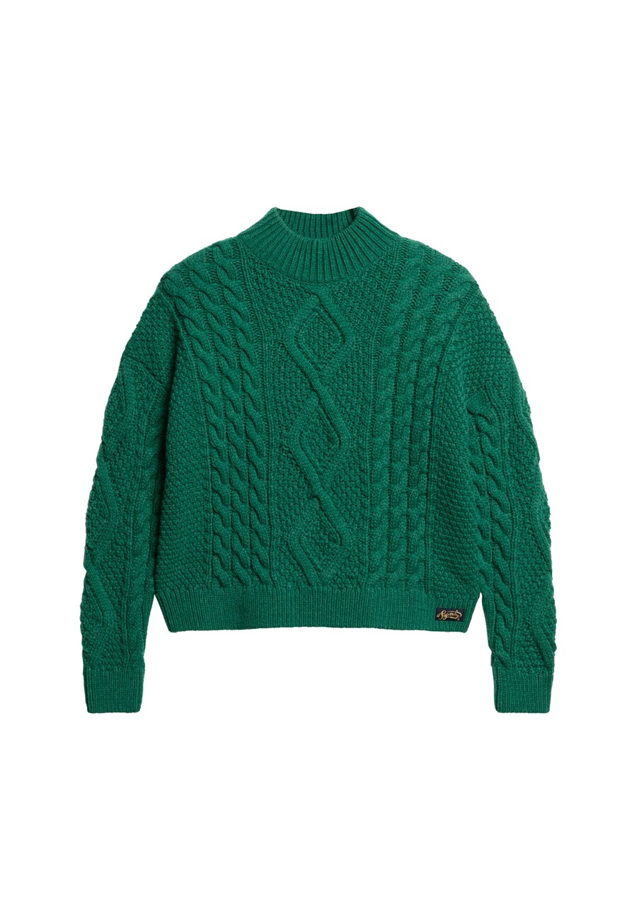 

Тонкий вязаный свитер Superdry Sweater, зеленый