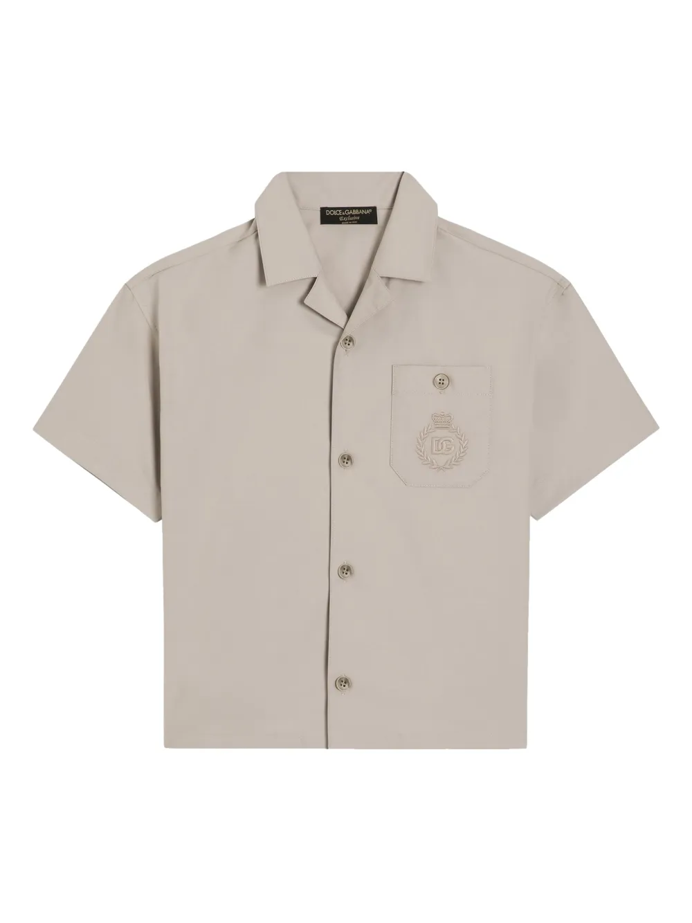 

Рубашка с вышивкой Dolce & Gabbana Kids, нейтральный