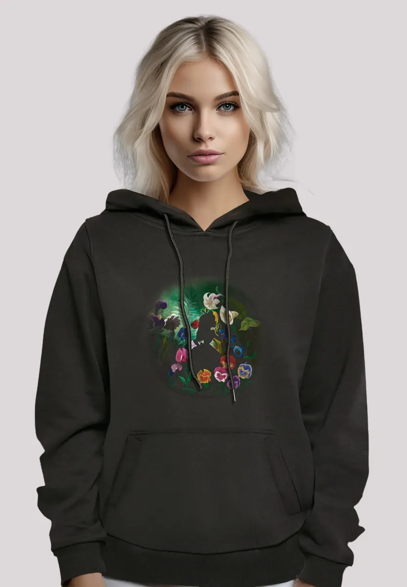 

Толстовка F4NT4STIC "Disney Alice in Wonderland Black Flower", премиум качество, черный