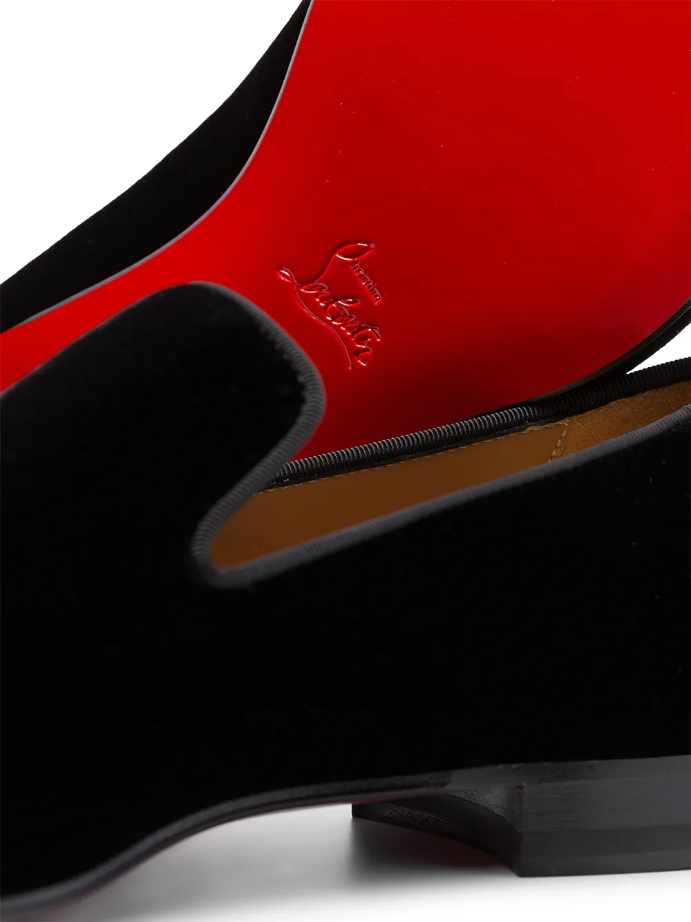 Бархатные лоферы Dandelion Christian Louboutin, черный — фото 3