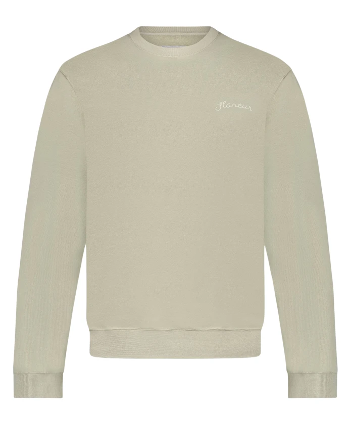 

Вышитый фирменный свитер бежевого цвета FlãNeur, бежевый