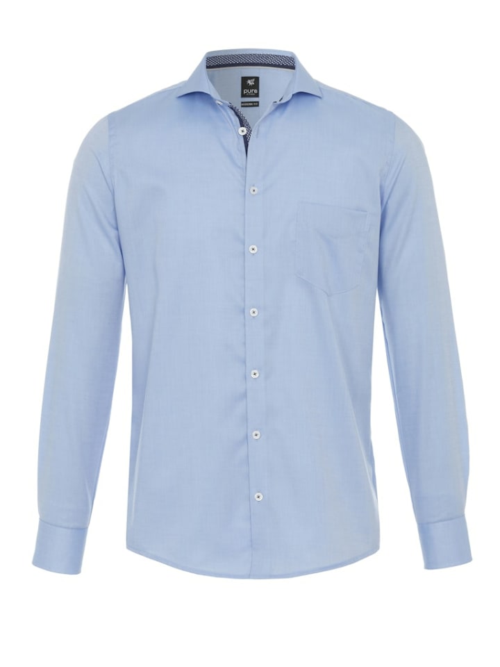 

HATICO Деловая рубашка с длинными рукавами для мужчин, светло-голубого цвета