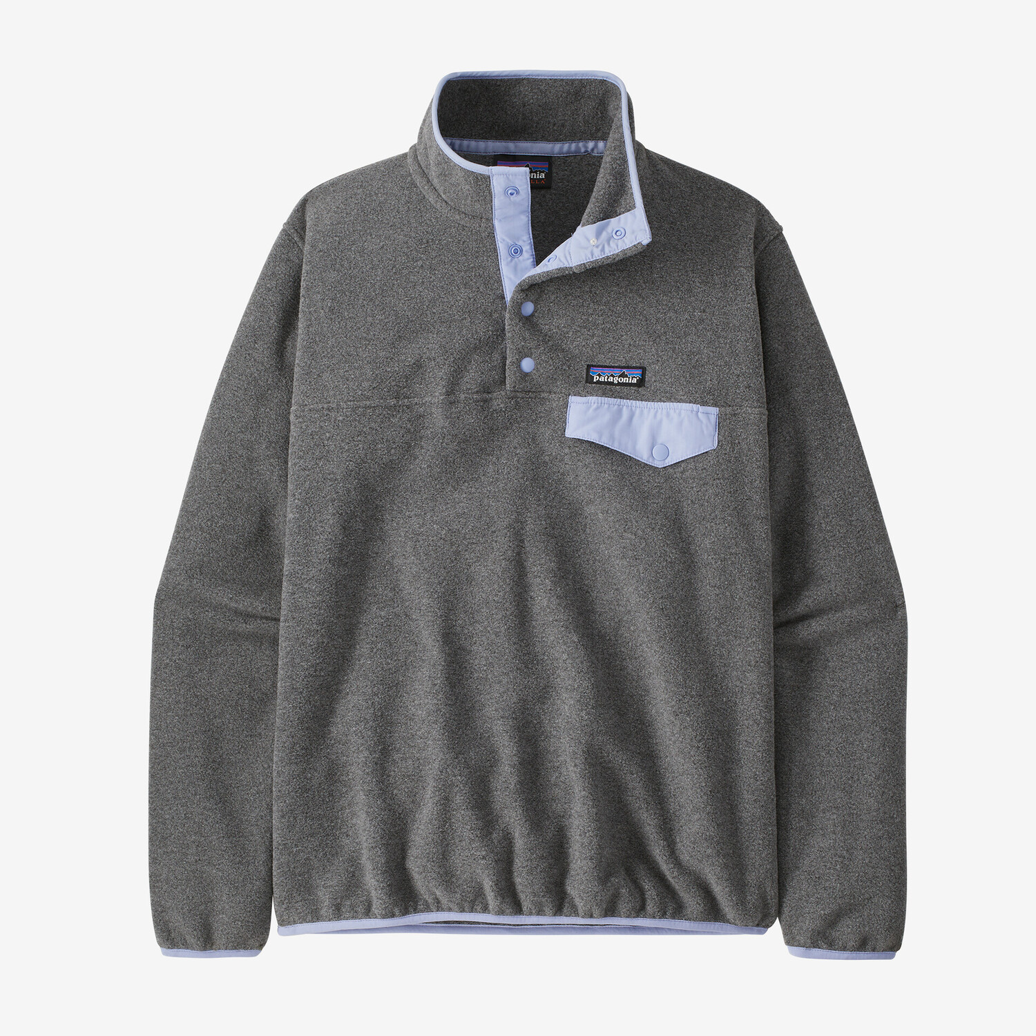 

Женский легкий флисовый пуловер Synchilla Snap-T Patagonia, цвет Nickel w/Pale Periwinkle