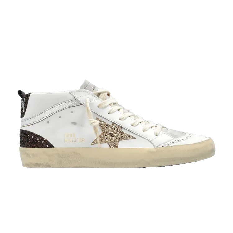 Кроссовки Golden Goose Wmns Mid Star White Ice Gold Brown, белый