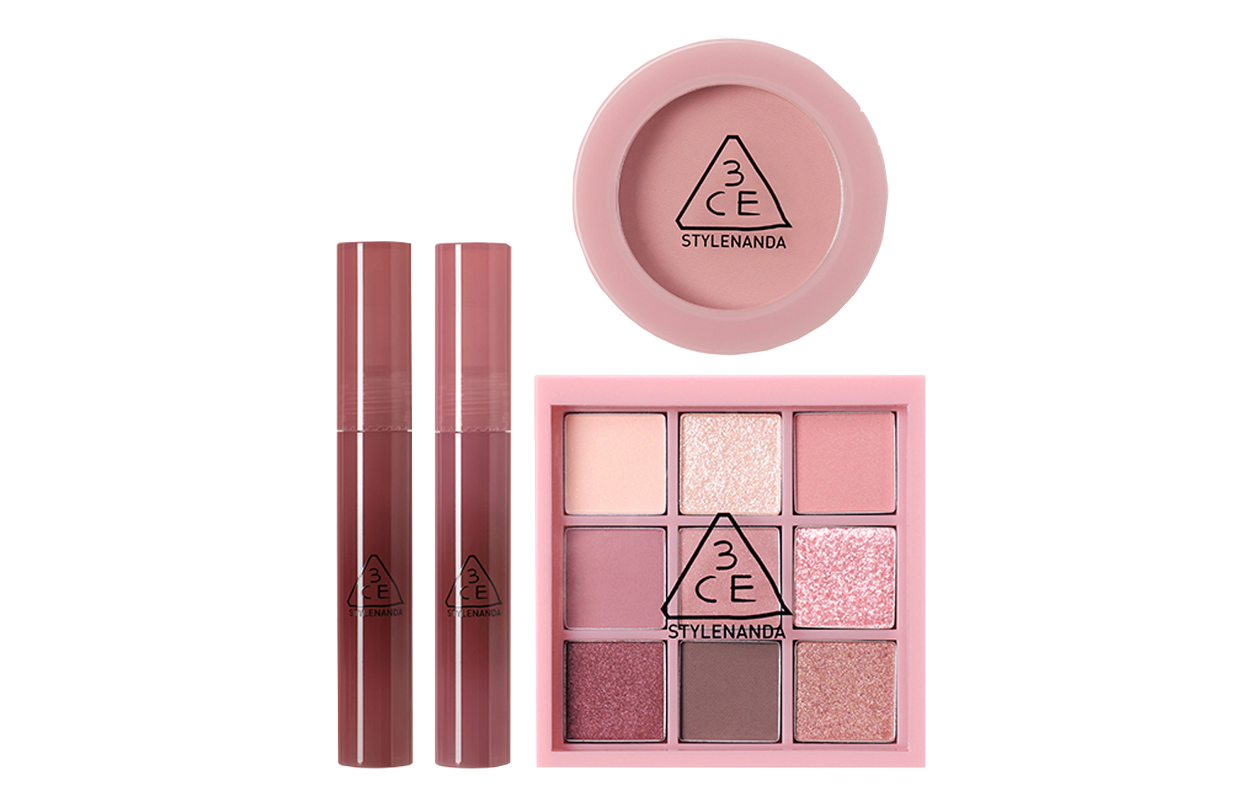 

3CE Розовый алмаз коллекция galaxy мини спон жидкая помада тени для век румяна наборы для макияжа легко растушевывается