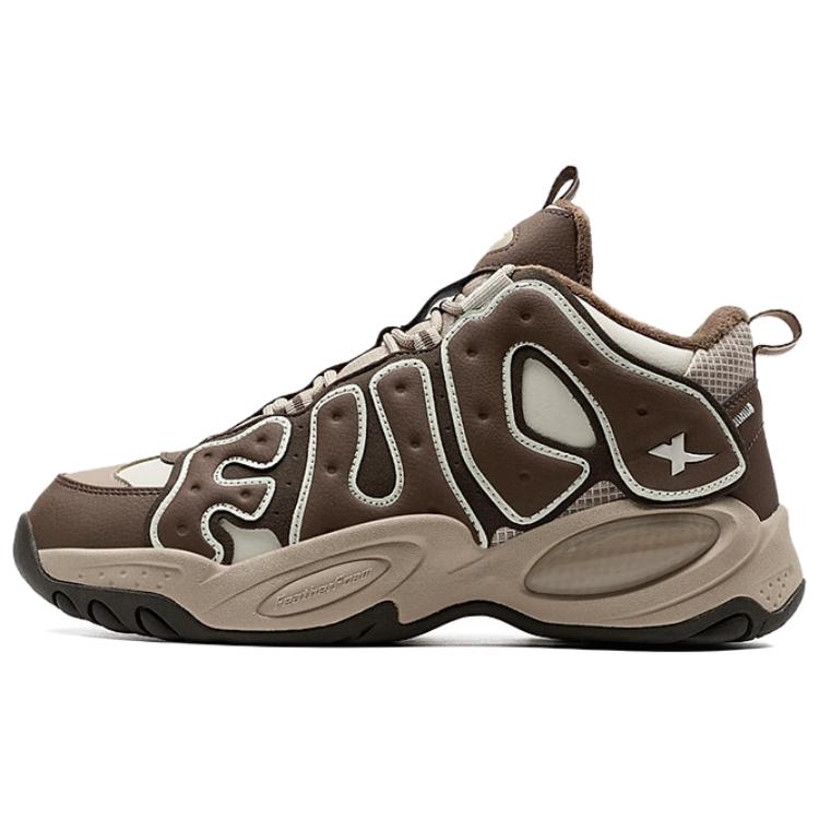 

XTEP Нескользящие теплые кроссовки для скейтбординга среднего размера, мужские, коричневые