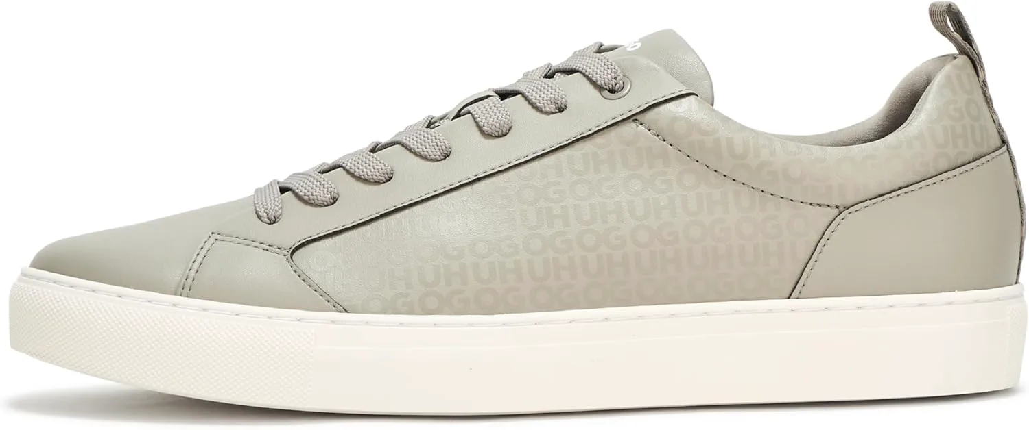Кроссовки Hugo Mens Morrie с низким профилем, из кожи, дружелюбный стиль, серый — фото 2