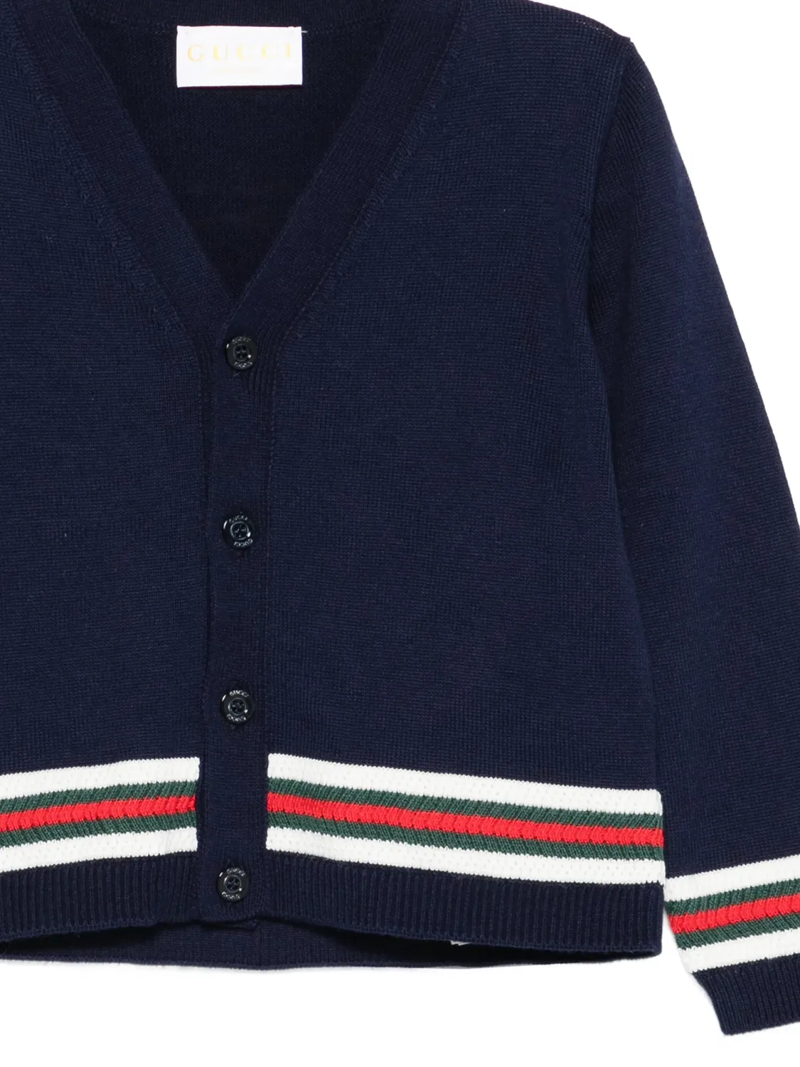 Кардиган с отделкой Web Gucci Kids — фото 3