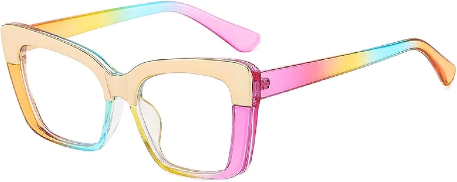 

Солнцезащитные очки с защитой от УФ-излучения UV400 | Прозрачная оправа, двухцветные линзы | Для женщин и мужчин, для занятий спортом на открытом воздухе и вождения DSVIGF, Flowergold