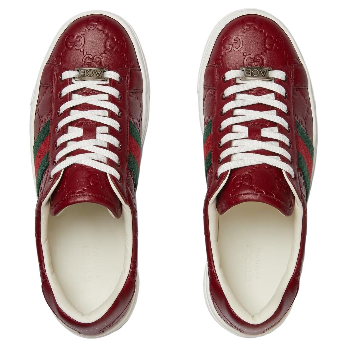 ACE Скейтбординг Кроссовки женские низкие красные Gucci — фото 4