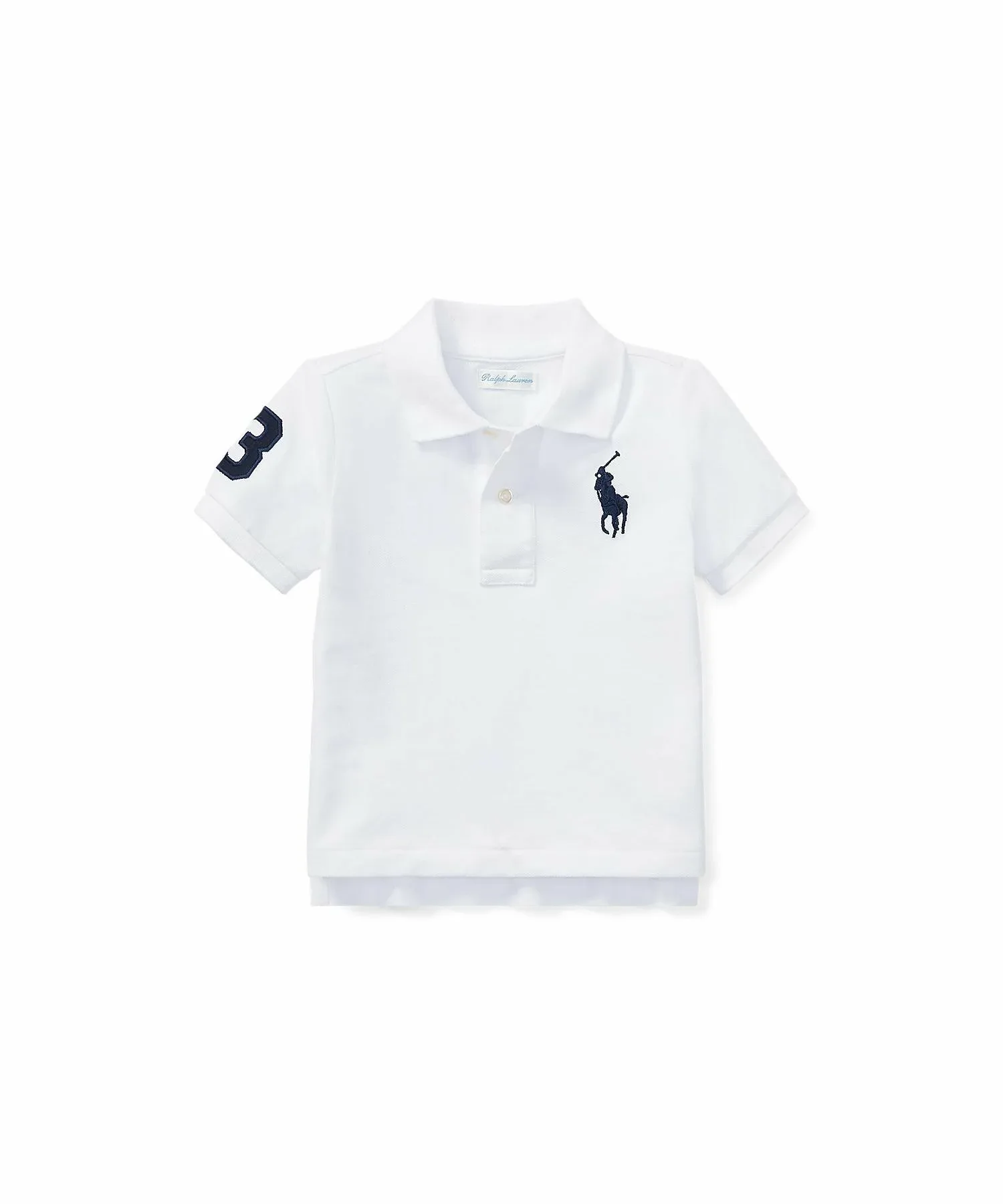 Детская хлопковая сетчатая рубашка-поло Polo Ralph Lauren, 100 White