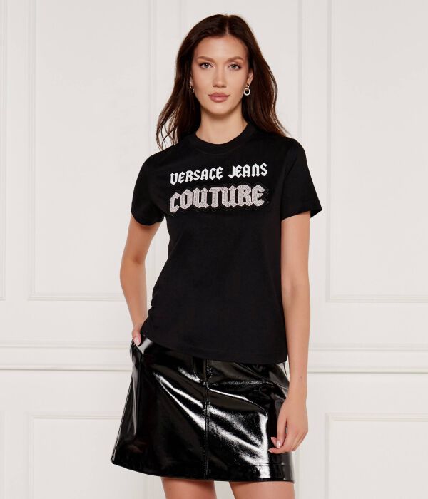 

Футболка с готической нашивкой Regular fit Versace Jeans Couture, черный