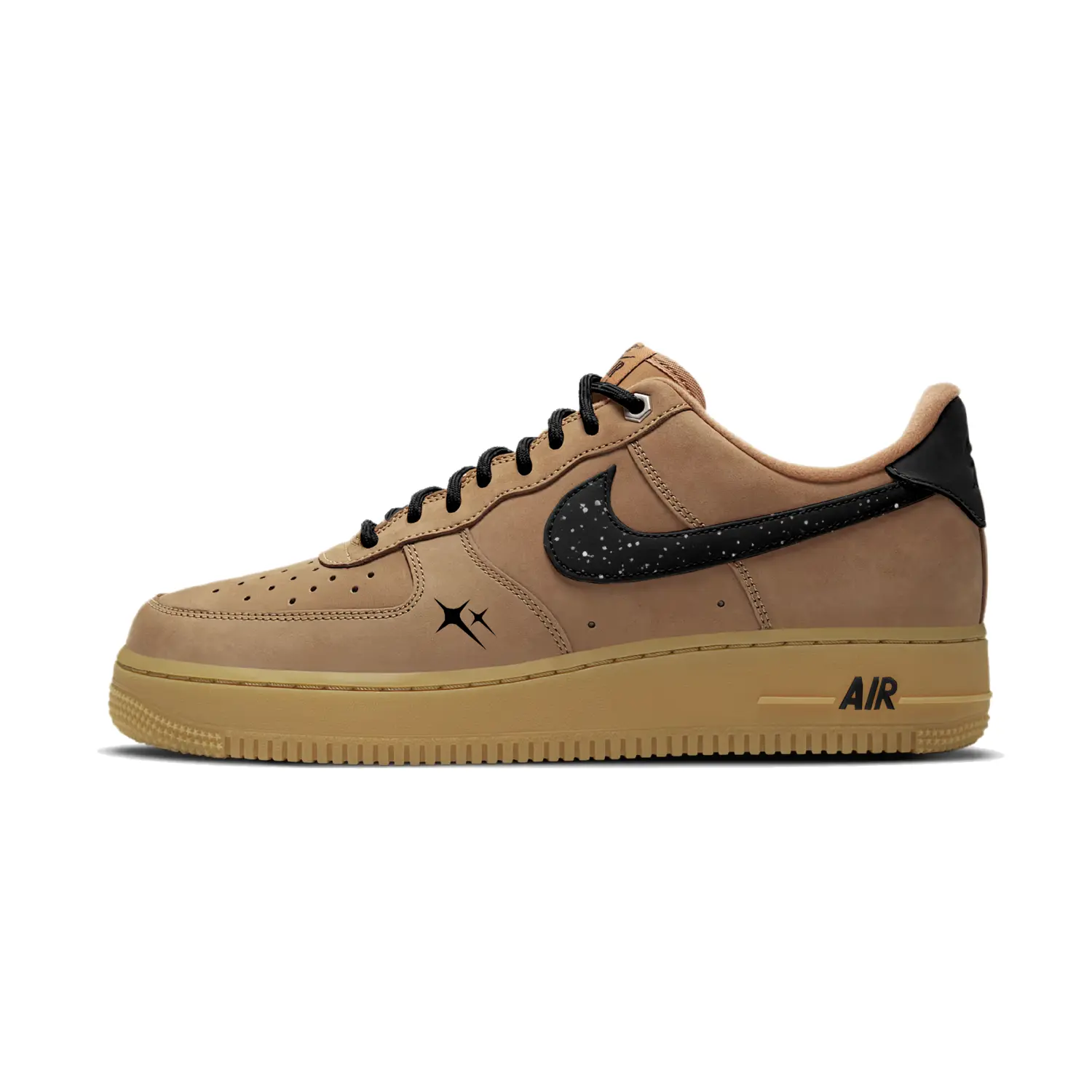 Nike Кроссовки для скейтбординга Air Force 1 Starlight Wander Waterproof Cushioning Abrasion Resistant low top мужские brown — фото 4