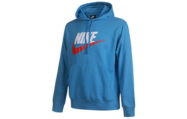 Толстовка Nike Sportswear Logo AS Nike Sportswear HBR PO Blue, синий — фото 3