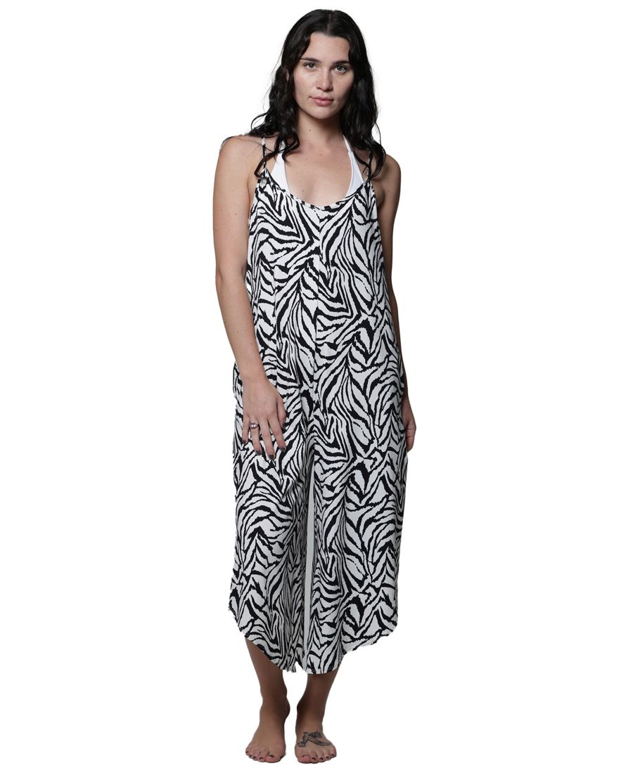 

Женский свободный купальник-свитер на резинке J Valdi, White/Black