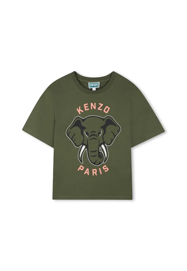 Футболка с принтом Kenzo Kids, Vert Kaki