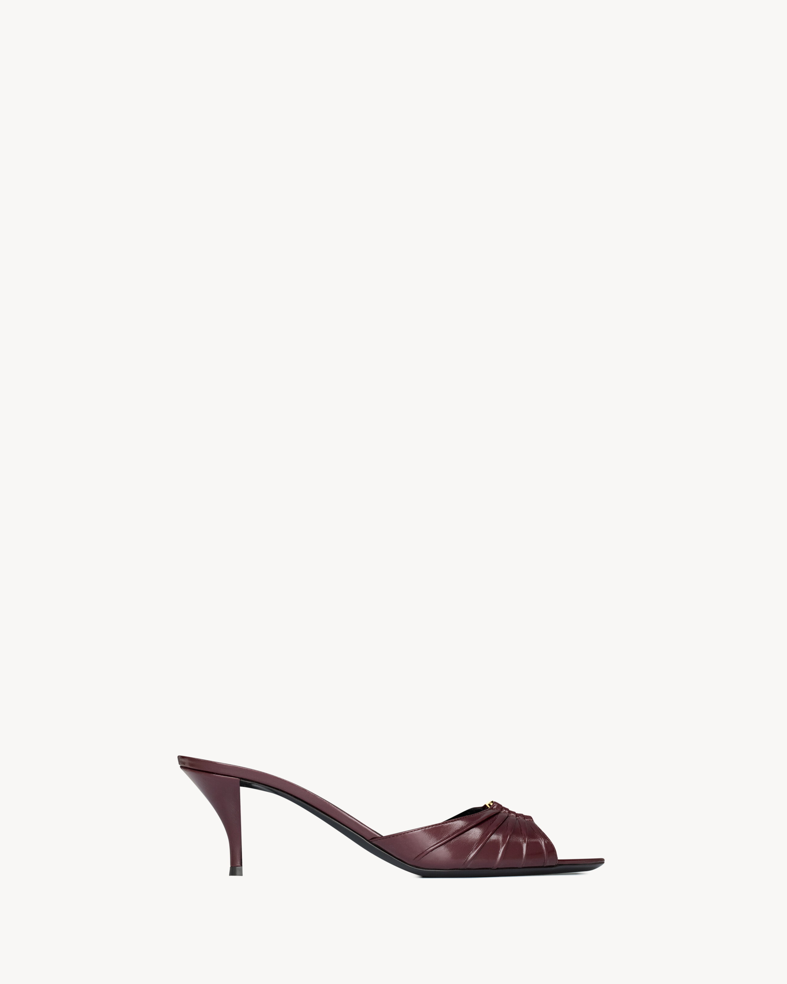 Мюли BABYLONE из гладкой кожи Saint Laurent, бордо