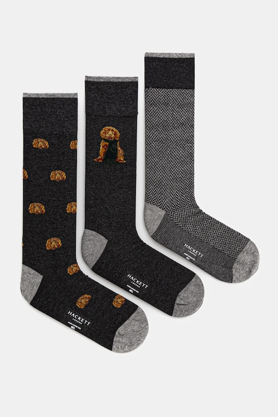 

Носки 3 пары Hackett London, серый