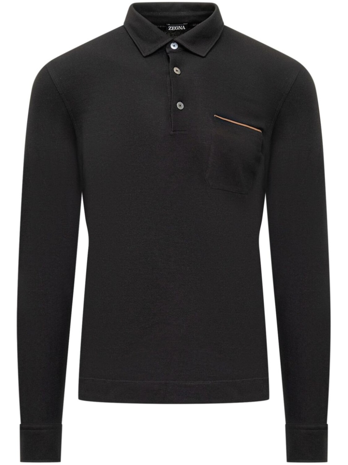 

Рубашка-поло Zegna из хлопка, черный