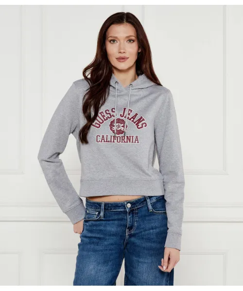 

Толстовка Cropped fit Guess Jeans, серый