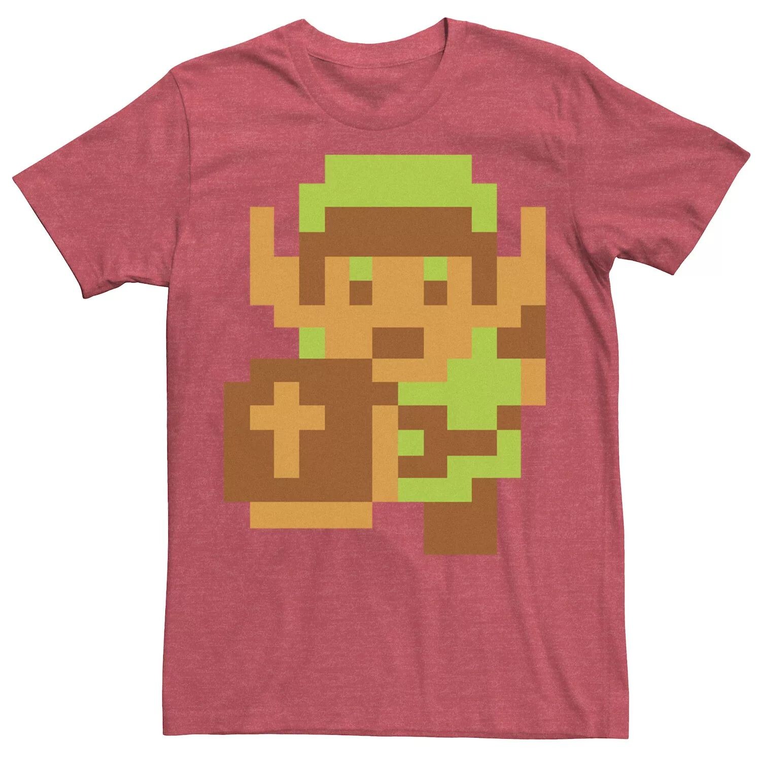

Мужская футболка с портретом Nintendo Legend of Zelda Pixelated Link Licensed Character