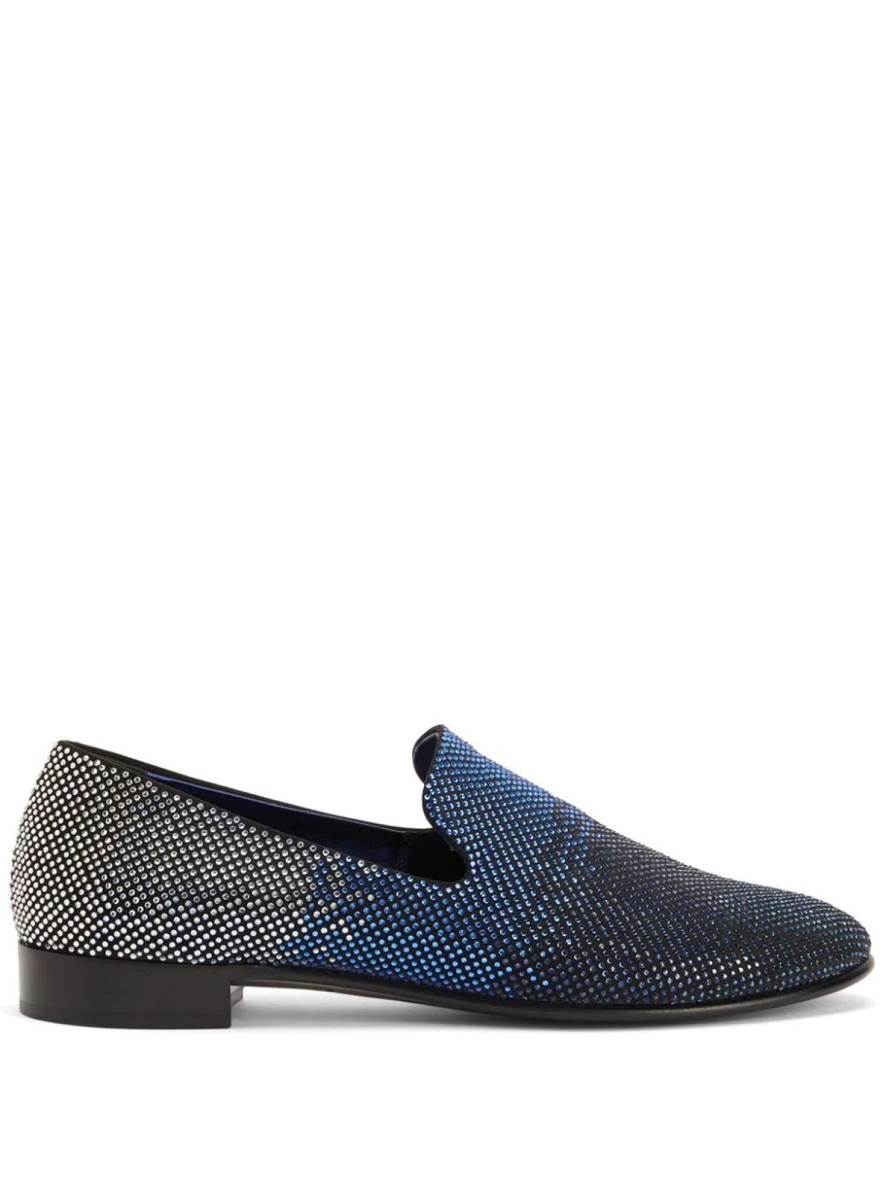 

Giuseppe Zanotti лоферы Lewis Sparkle с кристаллами, синий