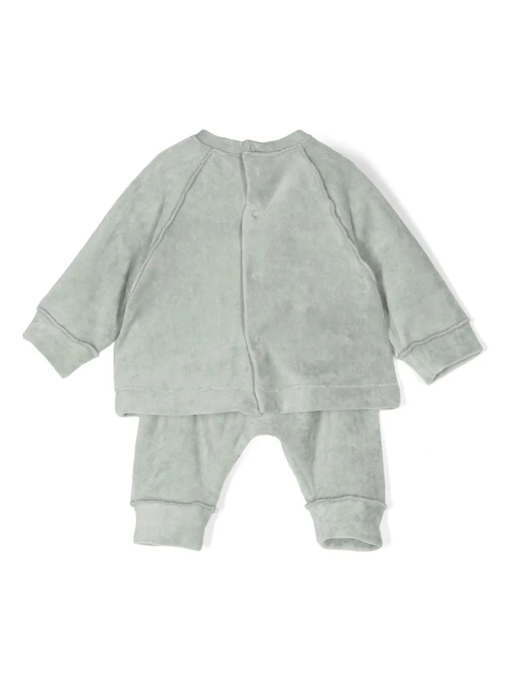 Комплект из топа и брюк с вышитым логотипом TEDDY & MINOU, зеленый — фото 2