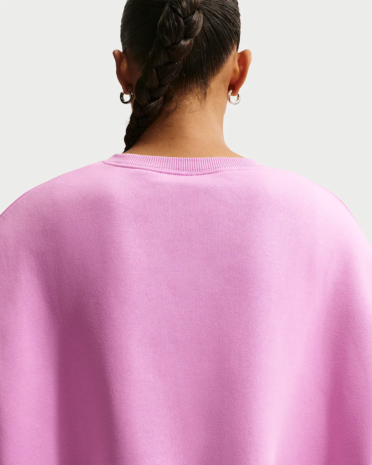 Женский оверсайз-свитшот с круглым вырезом Nike Sportswear Phoenix Fleece, Light Magenta/Sail — фото 2