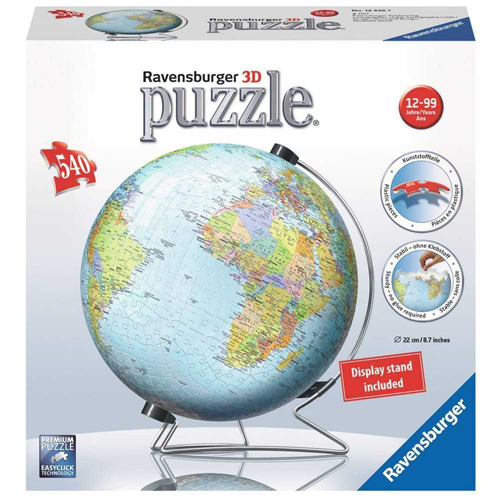 

Пазлы Ravensburger The World On V-Stand Globe- 540Pc 3D Jigsaw Puzzle