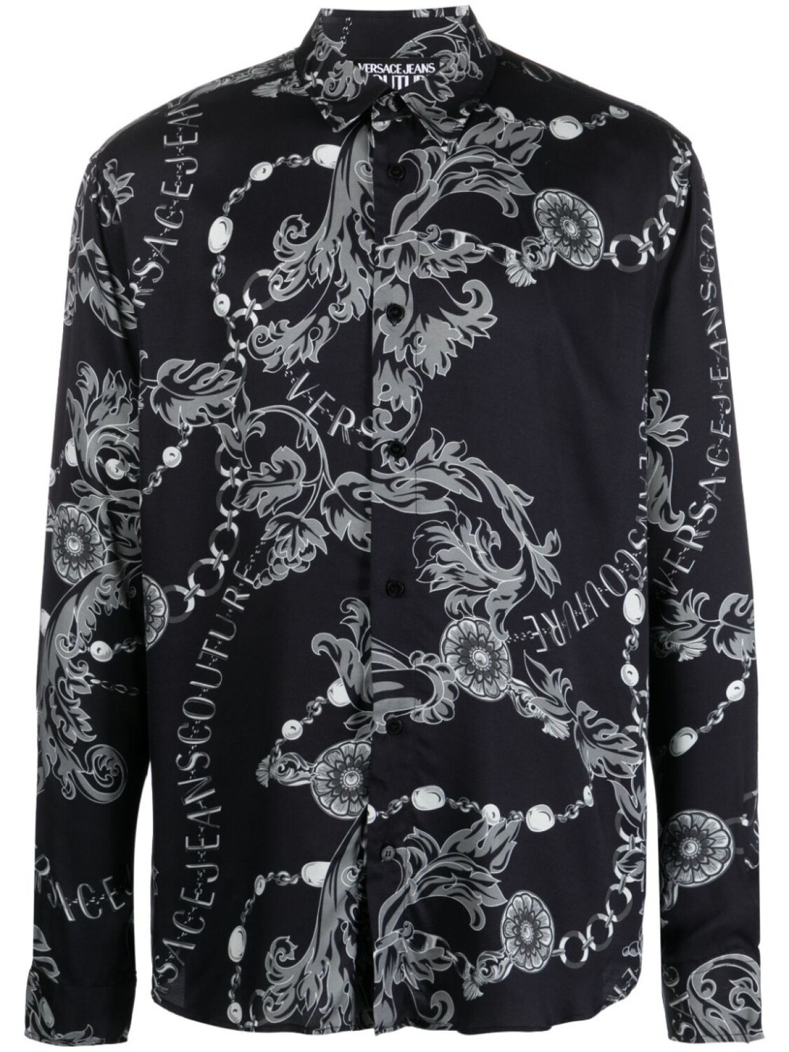 

Versace Jeans Couture рубашка Chain Couture с длинными рукавами, черный