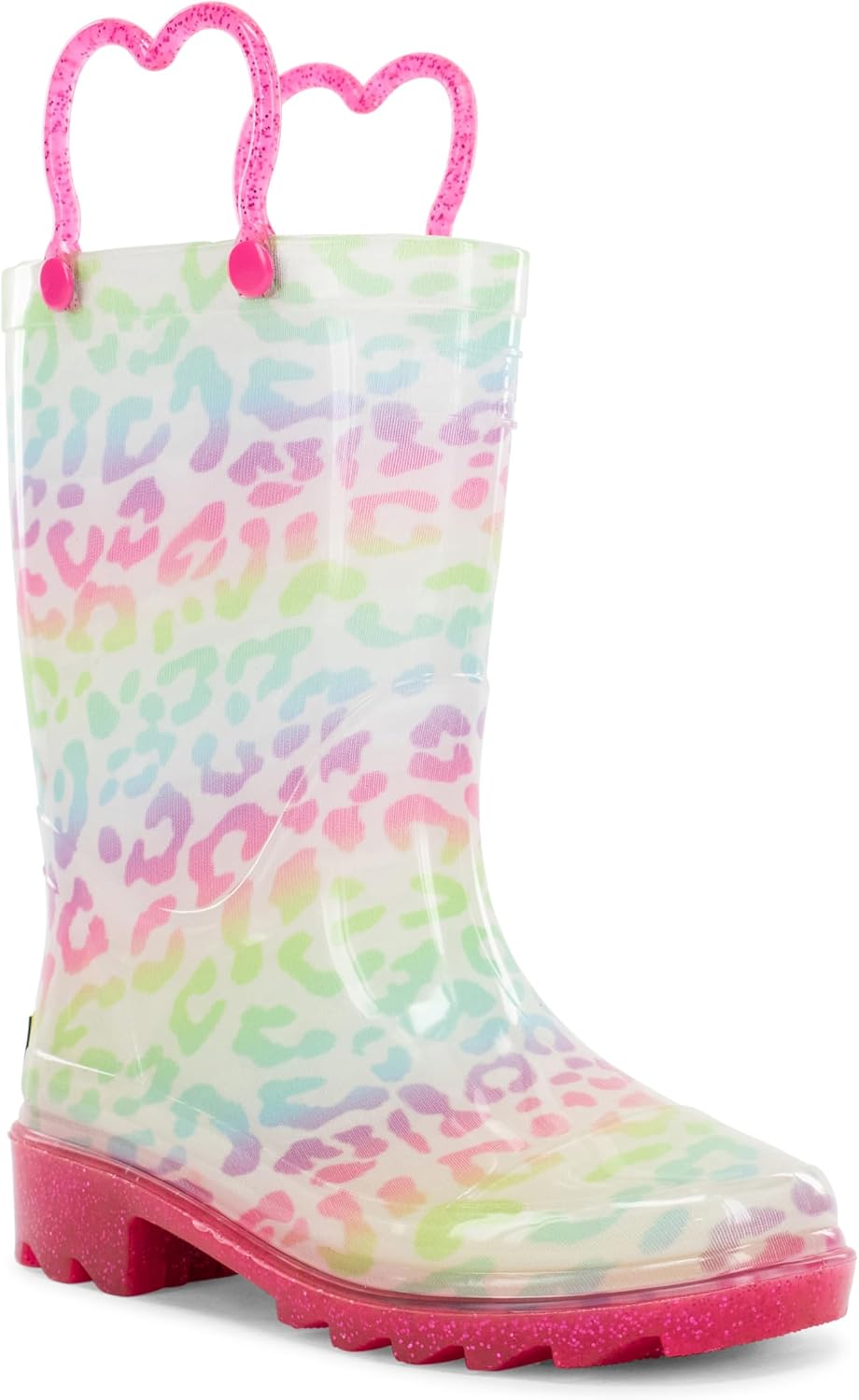 

Детские водонепроницаемые светящиеся резиновые сапоги Western Chief с ручками для удобного надевания и снятия для мальчиков и девочек, Leopard